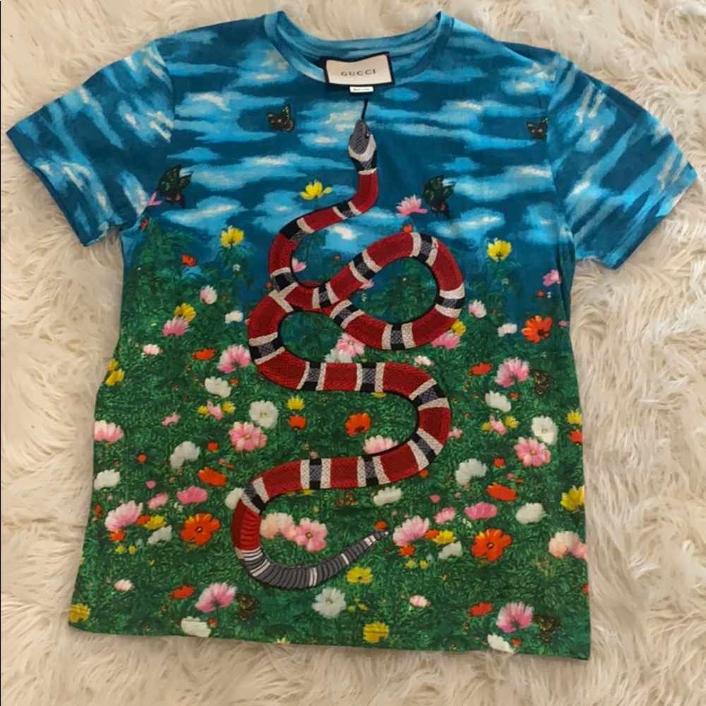 Gucci printed cotton jersey cyan rainbow - Picture 13 of 15